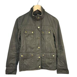 J. Crew Downtown Field Waxed Cotton Jacket | Army Green | XS